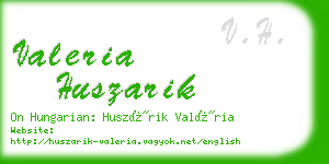 valeria huszarik business card